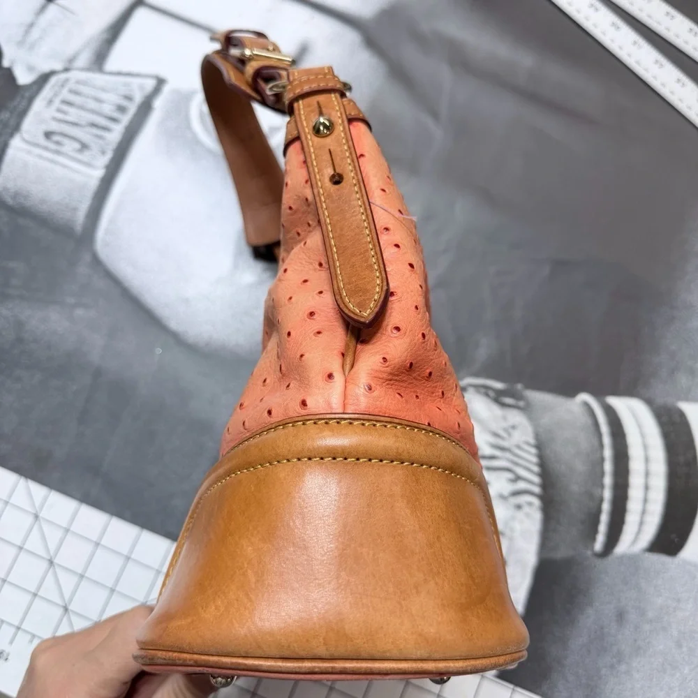 Dooney & Bourke Ostrich Quill Embossed Hobo Bag